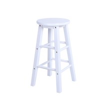 높은 의자 바 바 바 의자 실목 의자 간단하다, 흰색, 60cm, 1개