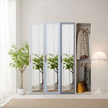 누벨400거울틈새장 원룸장 수납장, 화이트