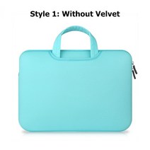 노트북 가방 여성 11 12 14 15 15.6 인치 핸드백 컴퓨터 노트북 슬리브 커버 xiaomi hp lenovo macbook air pro 13 case, 14인치, 레이크 블루 노 벨벳