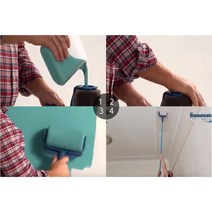 흐르지않는 초보자 셀프 페인트 롤러 노후외벽 리모델링 거실 도색작업 인테리어, 핀타스틱 페인트 롤러