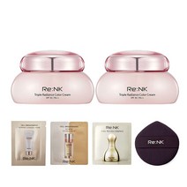 [리엔케이] 빛크림4 1+1 트리플 래디언스 컬러 크림 45ml + 샘플 4종 택일, 빛크림4 트리플 래디언스 컬러크림, 셀 리커버리 벨벳 쿠션 퍼프 4ea