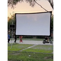 초대형 스크린 스크린 캠핑 천 휴대용 프레임 치킨집, 72인치 43 영화 스크린