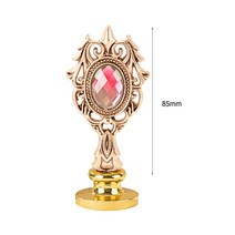 비즈 실링 왁스 도장 금속 로마 기둥 스탬프 핸들 공예 용품 아트 인감 손잡이 봉투 장식 왁스 청첩장, 11 Gold Pink A