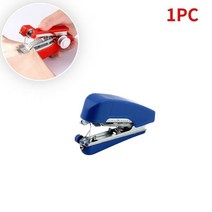 가정용미싱 공업용 자수 가죽 12pcs 휴대용 미니 수동 재봉틀 심플 작업 바느질 도구 천 직물 편리한, 1pc Blue