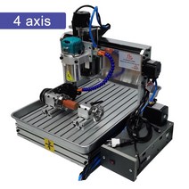 트리머 라우터 목재라우터 무선라우터 전기라우터 5 축 CNC 6040 우드 1500W 4 금속 밀링 알루미늄 조각 기계 3040 PCB 조각기 물 탱크 포함, 11.4 axis machine - 300x400x10