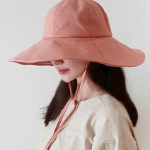 이코마켓 국산 랑데뷰 챙넓은모자 봄 가을 여름 여성 벙거지모자 턱끈모자 코튼 린넨 버킷햇 챙모자 여행 나들이 바캉스모자 턱끈벙거지