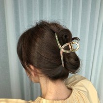 셀룰로오스 꼬임 올림머리 집게핀