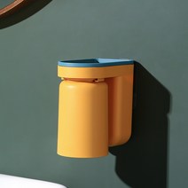 FULE KORELAN 유용한 가제트 칫솔 랙 무료 펀치 라이트 럭셔리 구강 세척 컵 칫솔질 컵 벽걸이 형 욕실 보관 상자 커플 치아 실린더, 노란색