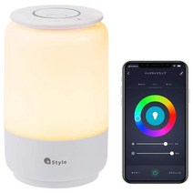 [Amazon Alexa 인정]+Style LED 침대 사이드 램프(조광·RGB 조색) 전구색 주백색 Amazon AlexaGoogle Home 대응 타이머 일본 메이커제 터치 조작 광 알람 ​​플러스 스타일