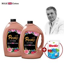 아토세이프 밀크코튼 고농축 유연제 피오니향 3.06L 2개+세제리필500ml 1개, 단품없음