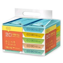 코디 여행용 티슈, 70매, 10입