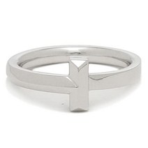 [티파니]링 액세서리 T 원 반지 화이트 골드 여성 TIFFANY&Co. T1 RING WHITE GOLD US5.5(약 10호) []