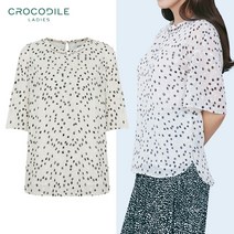 [크로커다일 레이디] 도트 진주장식 블라우스