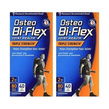 Osteo Bi-Flex 조인트 서포트 글루코사민 콘드로이친 MSM 보스웰리아 80정 2팩