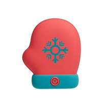 PYHO 충전식 휴대용 양면 발열 손난로 USB 보조배터리 5000mAh(투인원), 빨간색 장갑