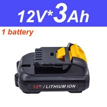 디월트파워스택 12V 18V 20V 배터리 호환 고속충전기 12V 배터리 2Ah/3Ah/4Ah 용 DCB120 10.8V Li 이온, 01 battery 3Ah