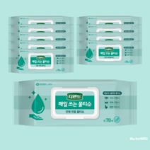디펜드 대용량 물티슈 환자용 70매 x 10팩 캡형