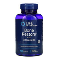 라이프익스텐션 골밀도 뼈 회복 칼슘제 비타민 K2 Bone Restore 120정