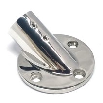 Keehui 헤비 듀티 316 스테인리스 스틸 해양 등급 캐스팅보트 핸드 레일링 피팅 2.5cm(1인치) 라운드 베이스 60도 튜브, 30° FOR 1 PIPE