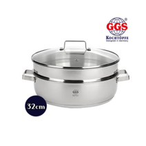 인덕션 스텐 찜기 찜솥 찜통 대형 찜 냄비 생선 만두 떡 야채 대게 이유식 조개 고구마 32cm