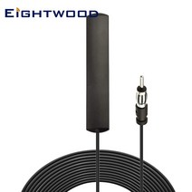 앰프 용품 Eightwood-차량용 스테레오 FM AM 라디오 안테나 인대시 헤드 유닛 미디어 수신기 플레이어 오디오 HD 라디오 튜너 앰프, 단일옵션
