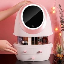 차량용냉온장고 스킨 케어 미니 냉장고 LED 라이트 미러 보호 화장품 뷰티 자동차 홈 여행 USB 충전 BX601155807 L3, 02 BX60 21155807 L3
