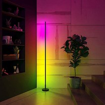 장스탠드 LED 플로어 램프 홈 장식 밤 빛 모던 다채로운 원격 제어 라이트 룸 클럽 분위기 장식 서 램프, 0 주황색