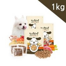 한끼뚝딱 습식 국산 강아지 사료 1kg+사은품, 4_오리고기 1kg