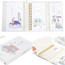 리시안제이 3단 일러스트 스프링 노트 1개 오답 노트 학교 노트