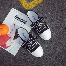 왕리본 캔버스 뮬 스니커즈 하늘비즈 C11 S977W036