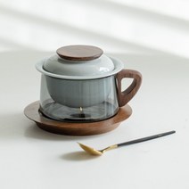 모던 도자 거름망 티머그 내열 유리 차우림 도구 차거름망컵 선물, 1개, A.컵