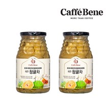 카페베네 국산벌꿀이 함유되어 깊고 진한 청귤차 1kg X2병, 단품, 1000g