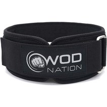 헬스 그립 암블라스터 밴드 중량 스쿼트 벨트 소품 WOD Nation 웨이트 리프팅 벨트 - 4인치 펌 서포트 나일론 웨이트 벨트 Deadlift Squat amp 역도 -, 검정, 중간 32-35 허리