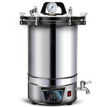 고압 멸균기 18L 오토클레이브 실험용 살균기 증기, 12L 스테인레스 스틸 안티 드라이 더블 밸브