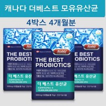 캐나다 베스트 모유유산균 프리 프로 바이오틱스 락토바실러스 가세리 프롤린 분말 500억 17종 비만세균잡는 면역세포 먹이 생유산균 캡슐 온가족 임산부 장건강, 15g, 4개