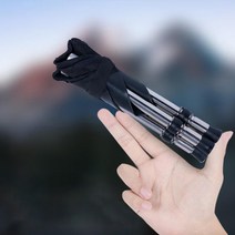 알루미늄 포켓사이즈 휴대용 접이식 캠핑의자 낚시 등산, 블랙