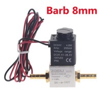 1 pcs dc 24v dc12v 솔레노이드 밸브 14 전기 밸브 상시 폐쇄 공압 알루미늄 전기 솔레노이드 공기 밸브 2 방향, 2V025-와이어-BT-8mm, 12V DC