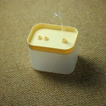 고양이 물 분수 자동 필터 USB 전기 음소거 고양이 술꾼 그릇 고양이를 위한 재순환 여과 음주기 애완 동물 물 디스펜서 15l, Yellow white+EU Plug