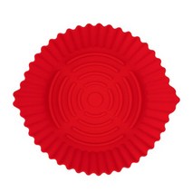 컨벡션오븐 제과제빵오븐 전기오븐 에어프라이어 실리콘 냄비 7inch 에어 프라이어 베이킹 트레이 프라이드 피자 치킨 바구니 매트 라운드 교체 그릴 팬 액세서리, 22x19x6cm-c