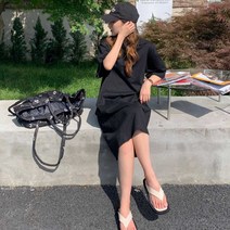 반팔티 원피스 여성 의류 홈웨어 마실룩 캐주얼 코디