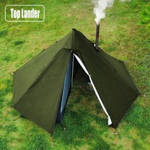 티피텐트 에어텐트 캠핑 천막 굴뚝 창 야외 초경량 tipi 피라미드 더블 레이어 bushcraft 1 인 뜨거운, 흰색 전용 텐트 파리
