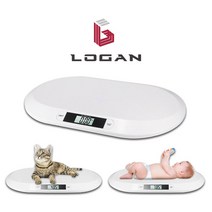 로건 신생아 체중계 아기 반려동물 강아지 고양이 몸무게 측정 동물병원, 화이트_건전지 미포함 (F032)
