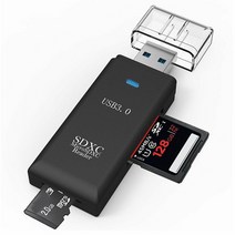카드리더기 usb sd card 고속 2 인 1 메모리 카드 리더기 미니 USB 3.0 마이크로 SD, 한개옵션0