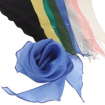 여름 텐셀 미니 삼각 쁘띠 스카프 시원한 얇은 무지타입