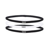 나이키 엘라스틱 헤어밴드 3p AC9641-036, 블랙, 화이트