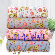 원단도매집 오일릴리풍데이지 린넨11수 사계절린넨, 오일릴리풍데이지-블루