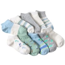 지음 싹스탑 아동 스니커즈 10팩 멀티컬러 4세~12세 Sockstop Kids