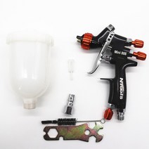 스프레이건 후끼 전동 페인트 1.2MM 1.0MM 노즐 키트 탱크 에어 믹싱 컵 및 어댑터 포함 미니 스프레이 건, 01 ONE TANK