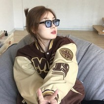 저렴한 여성용 아메리칸 오버사이즈 코트 봄 가을 루즈핏 2022 뉴 빈티지 하이 스트리트 야구 유니폼 재킷