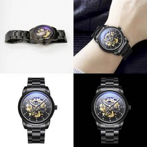 스켈레톤 오토매틱 메탈시계 남자시계 남성메탈시계 남자손목시계